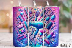 Hair Stylist Tumbler Wrap, Hairdresser Tumbler, Hair Hustler Product Image 1