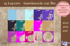 Hair Stylist Svg Shadow Box, 3D Layered Hair Salon, Beauty Product Image 3