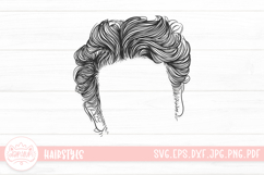 Messy Hair SVG Young Man Hairstyle Product Image 1