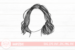 Young Woman Hairstyle SVG Product Image 1