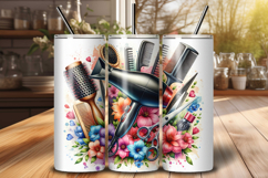 Hairstylist Tumbler Wrap PNG, 20 oz Sublimation Design Product Image 1