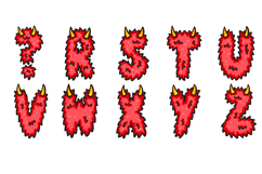 Hairy Devil Alphabet Lettering Font Monster Halloween ABC Product Image 4