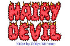 Hairy Devil Alphabet Lettering Font Monster Halloween ABC PNG