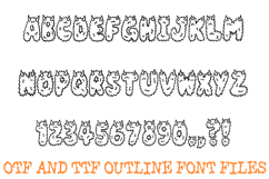 Hairy Monster Alphabet Lettering Font Furry Horns ABC OTF Product Image 2