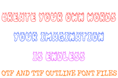 Hairy Monster Alphabet Lettering Font Furry Horns ABC OTF Product Image 3