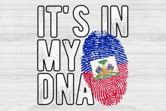 It's in my DNA Haiti Flag Fingerprint PNG Sublimation Product Image 1