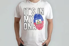 It's in my DNA Haiti Flag Fingerprint PNG Sublimation Product Image 2