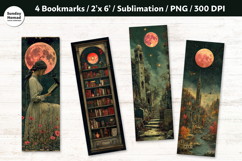Halloween Themed Bookmark , Printable Crafts, 4 PNG Product Image 1