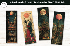 Halloween Themed Bookmark , Printable Crafts, 4 PNG Product Image 1