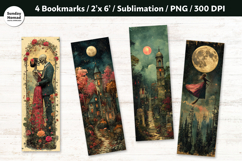 Halloween Themed Bookmark , Printable Crafts, 4 PNG Product Image 1