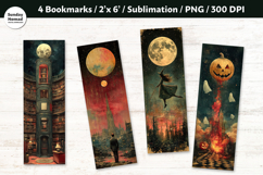 Halloween Themed Bookmark , Printable Crafts, 4 PNG Product Image 1