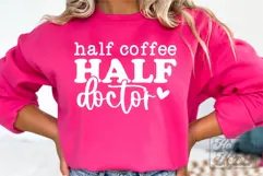 Half Coffee Half Doctor SVG - Doctor Mode PNG - Doctor Era Product Image 5