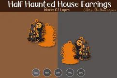 Haunted house Earrings Product Image 3