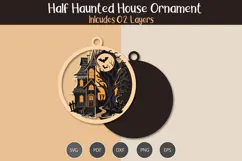 Half Haunted house Hanging Ornament Product Image 2