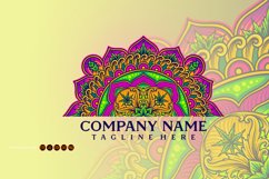 Half mandala geometry cannabis plant harmonious Product Image 1