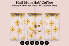 half mom half coffee libbey beer can glass full wrap svg presized template for 16oz and 20oz glass for Cricut Silhouette and sublimation