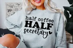 Half Coffee Half Secretary SVG - Secretary Mode PNG Product Image 4