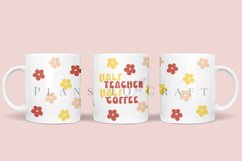 half teacher half coffee coffee mug sublimation wrap glass mug wrap svg presized for 11oz and 15oz glass ready to cut and sublimation files
