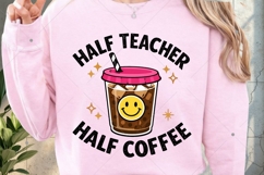 Half Teacher Half Coffee PNG, Retro Teacher png, Coffee PNG Product Image 5