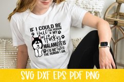 Half A Person Twice the Human |Husky Malamute SVG Product Image 1