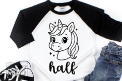 Half Birthday Unicorn SVG - Magical Unicorn Shirt PNG Product Image 1