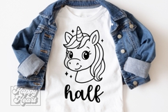 Half Birthday Unicorn SVG - Magical Unicorn Shirt PNG Product Image 2