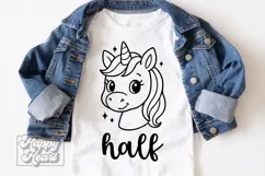 Half Birthday Unicorn SVG - Magical Unicorn Shirt PNG Product Image 2