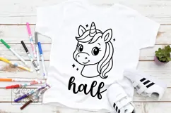 Half Birthday Unicorn SVG - Magical Unicorn Shirt PNG Product Image 5