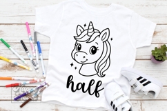 Half Birthday Unicorn SVG - Magical Unicorn Shirt PNG Product Image 4
