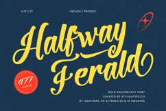 Halfway Ferald - Bold Calligraphy Font Product Image 1