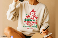 Halfway to Holiday Christmas SVG PNG T-shirt Design Product Image 3