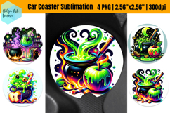 Halloween PNG | Car Coaster Sublimation Product Image 1