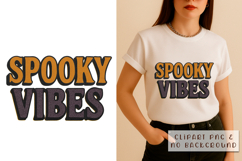 Spooky Vibes | Halloween Phrase PNG Product Image 1