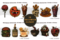 12 Halloween Clipart | Creepy Halloween Food Clipart PNG Product Image 1