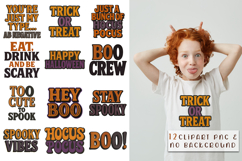 Halloween Phrase PNG Clipart | 12 Retro Spooky Quotes Product Image 1