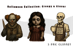 12 Halloween Clipart | Mummy, Demon, Skull, Witch, Doll Product Image 5