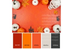 Halloween Background Flatlay Plus FREE Color Palette. Orange Product Image 4