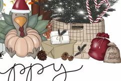 Hallo Thanksmas | Png Sublimation Design | Merry Christmas Product Image 4