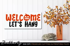 Welcome Halloween Sign SVG PNG EPS DXF Spooky Home Sign SVG Product Image 1