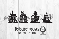 Halloween houses SVG, DXF, EPS, PNG Product Image 1