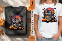 Happy Halloween house| Halloween pumpkin| haunted house png Product Image 2