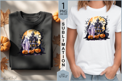 Cute ghost sublimation|Halloween ghost Pumpkin Moon print Product Image 2