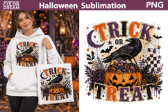 Trick Or Treat PNG | Raven Halloween Pumpkin Art Product Image 1