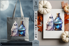 Grumpy ghost|Poison Bottle |bottle of magic halloween| ghost Product Image 1