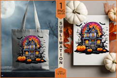 Happy Halloween house| Halloween pumpkin| haunted house png Product Image 3