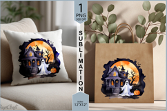 Cute ghost sublimation|Halloween ghost Pumpkin Moon print Product Image 3