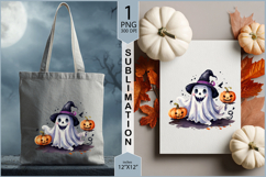 Cute ghost sublimation|Halloween ghost Pumpkin Moon print Product Image 3