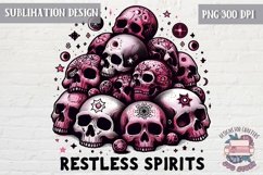 Halloween Sublimation Design PNG Pink Black Product Image 1