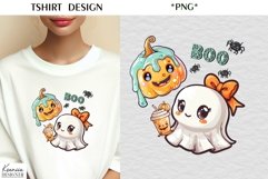 Cartoon Halloween Ghost|Funny Halloween Quotes T Shirt Product Image 1