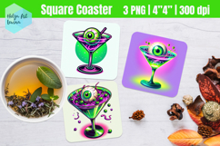 Witch cocktail | Halloween Square Coasters Sublimation Product Image 1